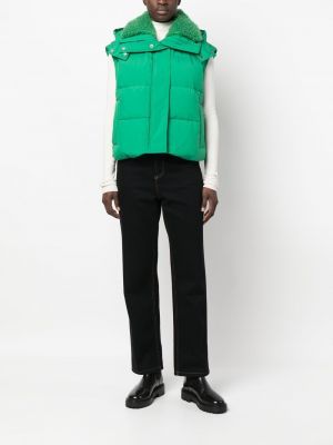 Péřová vesta Yves Salomon zelená