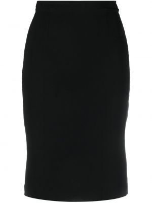 Μεταξωτή φούστα pencil Christian Dior μαύρο