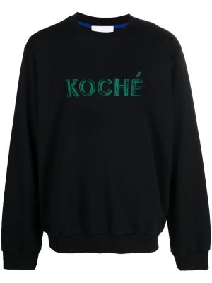 Fløyel brodert sweatshirt Koché svart