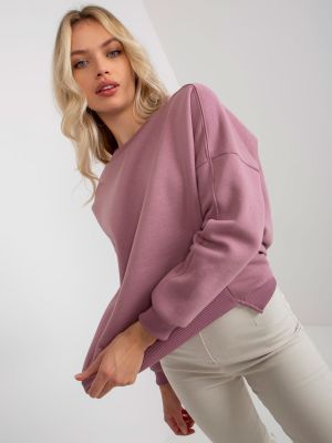 Bluza bawełniana relaxed fit Fashionhunters różowa