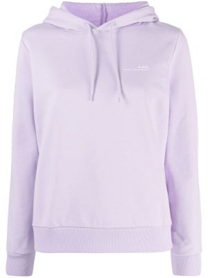 Hoodie à imprimé en jersey A.p.c. violet
