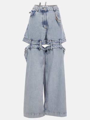 Voľné džínsy s nízkym pásom The Attico modrá