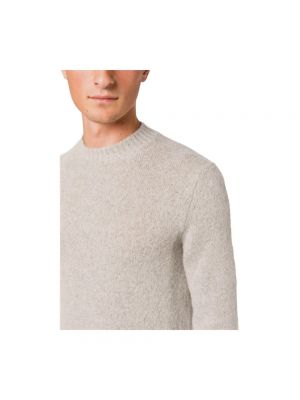 Sweter z kaszmiru z okrągłym dekoltem Fedeli beżowy
