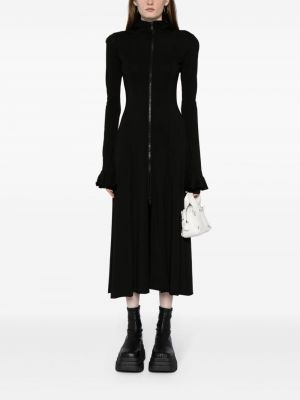 Midi šaty s kapucí Natasha Zinko černé