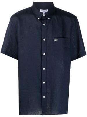 Риза бродирана Lacoste синьо