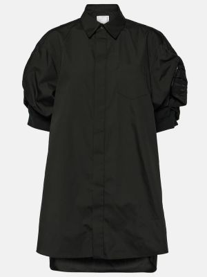 Βαμβακερή φόρεμα Sacai μαύρο