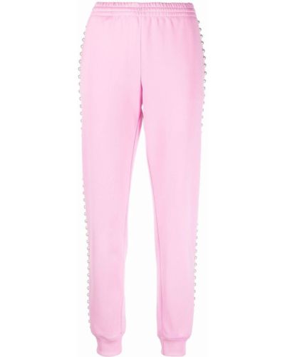 Pantalon de joggings avec perles Moschino rose