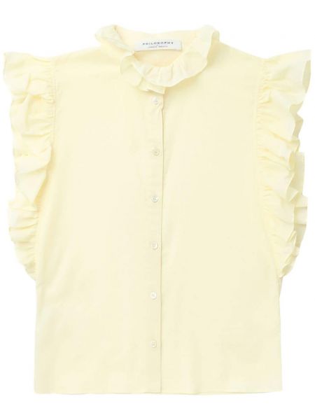 Βαμβακερό πουκάμισο Philosophy Di Lorenzo Serafini κίτρινο