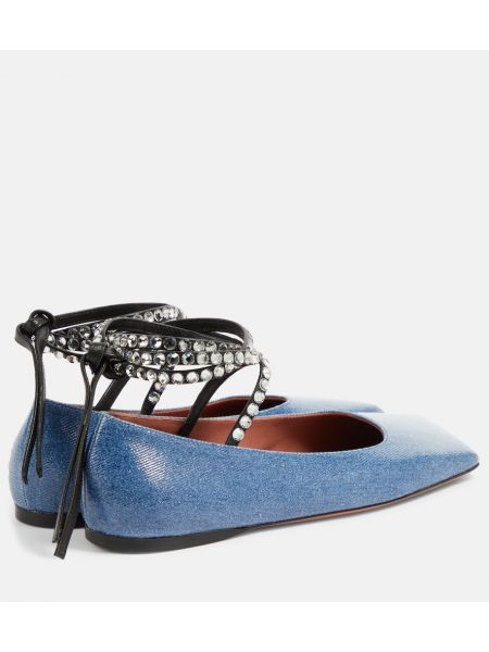 Balerina cipők Amina Muaddi kék