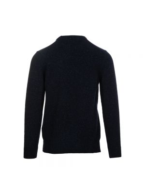 Sweter wełniany w grochy Barbour niebieski