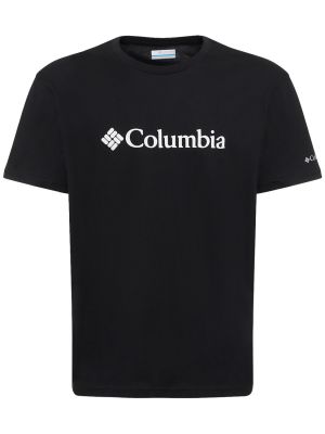 Pamut póló Columbia fekete