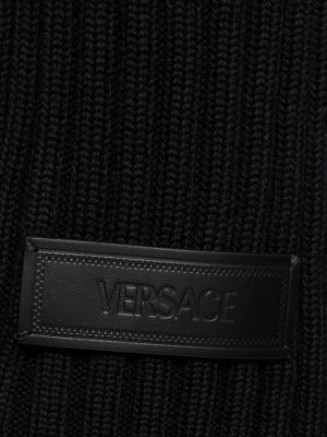Vlněný svetr Versace černý