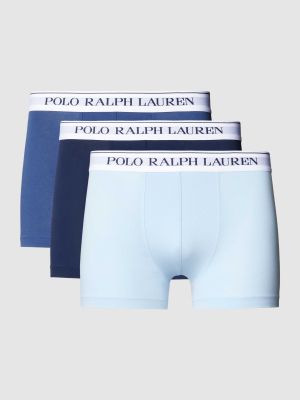 Slipy slim fit z nadrukiem Polo Ralph Lauren niebieskie