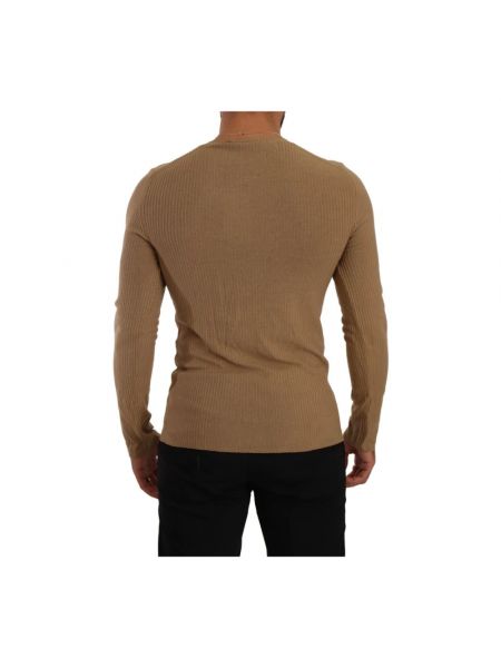 Jersey de lana con escote v Ermanno Scervino marrón
