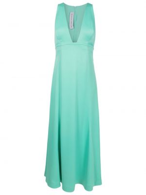 Вечерна рокля с v-образно деколте Gloria Coelho зелено