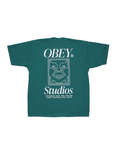 Klassische hemd Obey grün