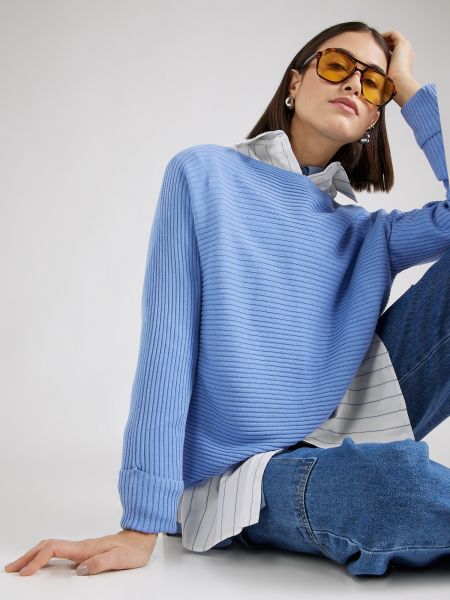 Пуловер Max&co светлосиньо