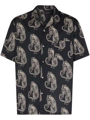 Koszula z nadrukiem w tygrysie prążki Desmond & Dempsey