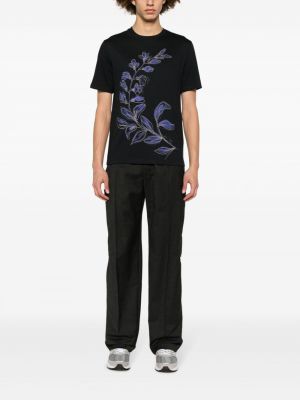Geblümte t-shirt aus baumwoll mit print Paul Smith blau