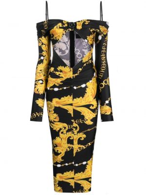 Midi šaty s potlačou Versace Jeans Couture