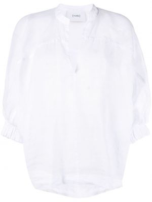 Блуза с v-образно деколте Nude бяло