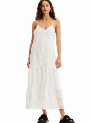 Midi haljina Desigual bijela