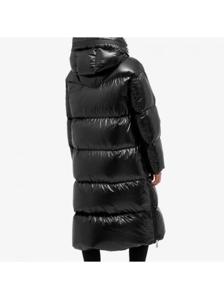 Стеганое пальто Moncler черное