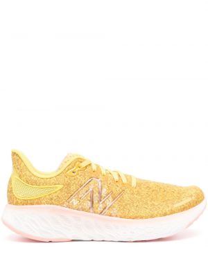 Sneakersy sznurowane koronkowe New Balance Fresh Foam żółte