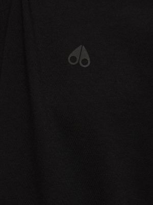 Camiseta de algodón Moose Knuckles negro