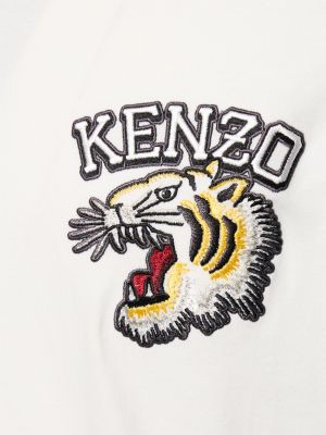 Camiseta de algodón de tela jersey Kenzo Paris blanco