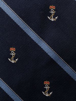 Hedvábná kravata s potiskem Polo Ralph Lauren modrá