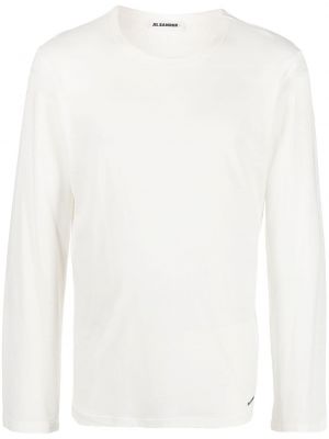 Bomull t-skjorte Jil Sander hvit