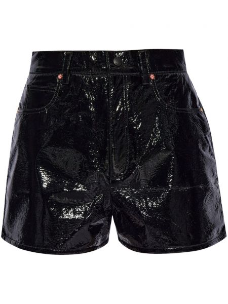 Shorts en cuir Casablanca noir