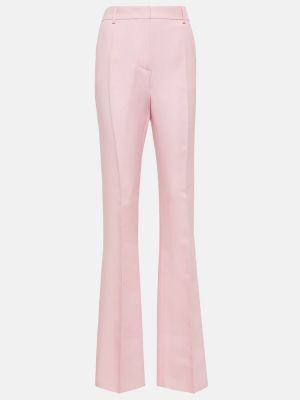 Ravne hlače z visokim pasom Valentino roza