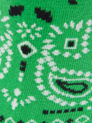 Žakárové bavlněné ponožky Alanui zelené
