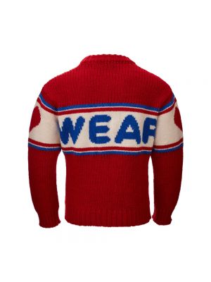 Jersey de lana de tela jersey oversized Gcds rojo