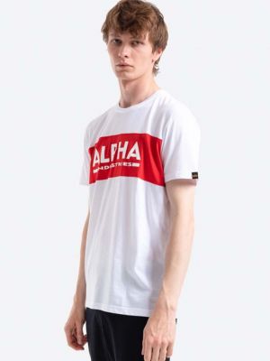 Pamučna majica Alpha Industries bijela