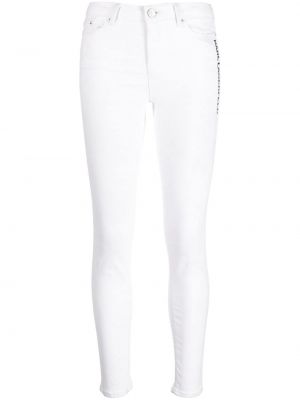 Jeans skinny à imprimé Karl Lagerfeld blanc