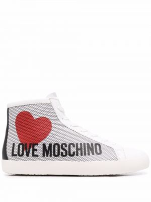 Trykt topp Love Moschino hvit