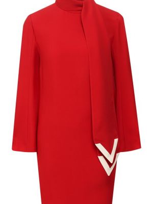 Платье из вискозы Valentino красное