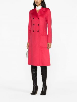 Kašmírový kabát Lanvin růžový