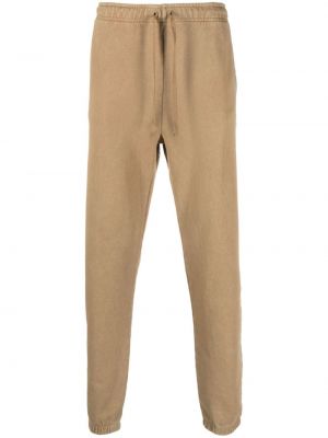 Haftowane spodnie sportowe Polo Ralph Lauren beżowe