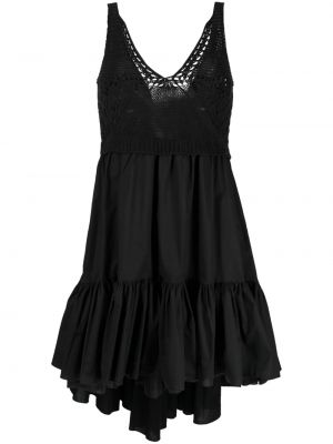 Βαμβακερή φόρεμα Pinko μαύρο