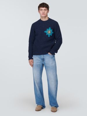 Vilnonis megztinis Alanui mėlyna