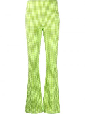Pantalon à carreaux large Msgm vert