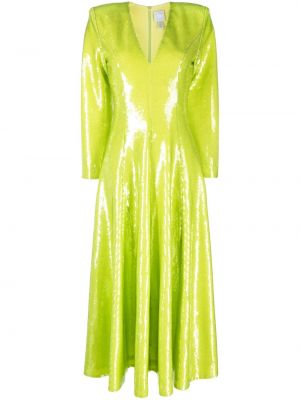 Vakarinė suknelė v formos iškirpte Huishan Zhang žalia
