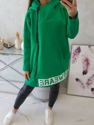 Izolēta džemperis ar rāvējslēdzēju Kesi zaļš