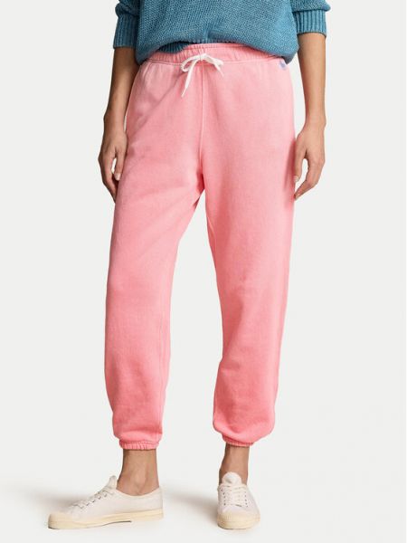 Priliehavé teplákové nohavice Polo Ralph Lauren ružová