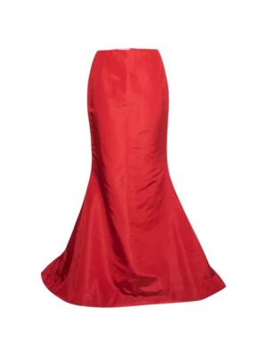 Jedwabna spódnica Oscar De La Renta Pre-owned czerwona