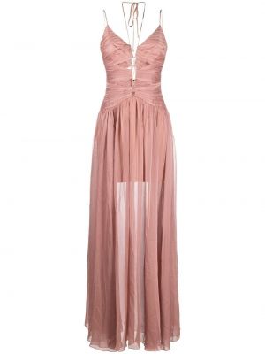 Плисирана вечерна рокля Rasario розово